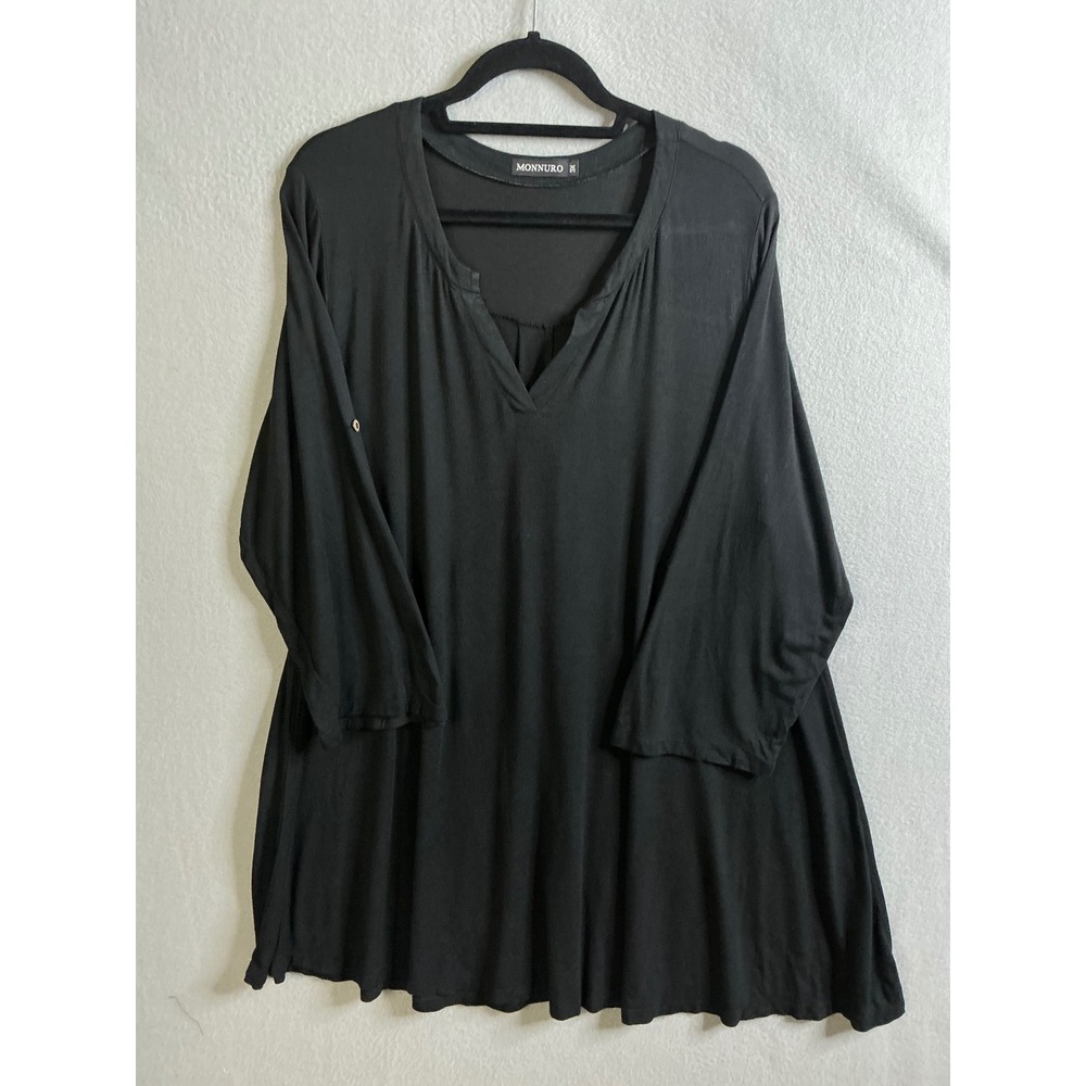 MONNURO Tunic Top Women's 3X‎ V-Neck 3/4 Sleeve Casual Blouse
